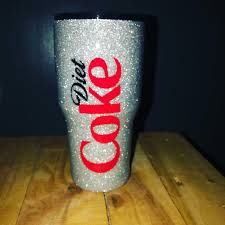 Diet Coke Tumbler In 2020 Diet Coke Glitter Tumbler Custom Tumblers