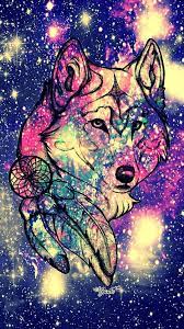 Pin By Sterre On Qoutes Wallpapers Wolf Wallpaper Dreamcatcher Wallpaper Galaxy Wolf