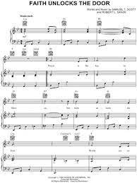 Once you have purchased and printed a piece of sheet music you will be able to view and hear the piece in its entirety. Bill Gloria Gaither Faith Unlocks The Door Sheet Music In Bb Major Transposable Download Print Sku Mn0087774