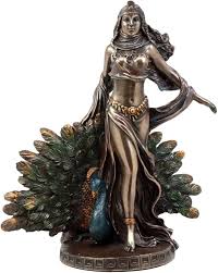 Amazon.de: Ebros Geschenk römischen Juno Griechische Göttin Hera mit Sacred  Pfau Statue Gottheit der Ehe Fruchtbarkeit & Frauen Deko Figur