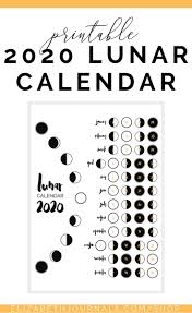 2020 Lunar Calendar Bullet Journal Page Digital Printable Elizabethjournals Bullet Journal Ideas Pages January Bullet Journal Bullet Journal Mood