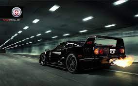 Black Ferrari F40 Shooting A Huge Flame 1021x638 Ferrari F40 Gas Monkey Garage Gas Monkey