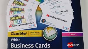 Click insert > page to add a card to your sheet. How To Print Business Cards At Home Demo Review Avery Clean Edge Business Cards Youtube