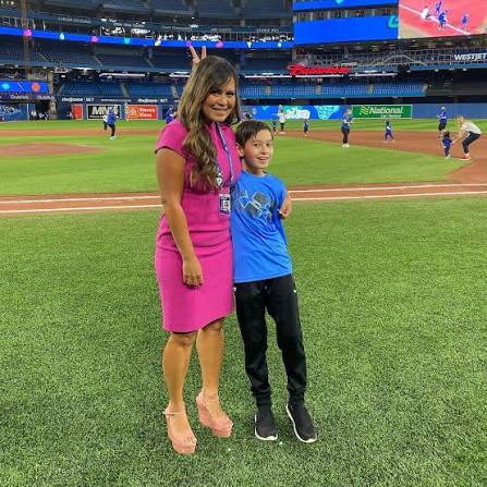 So my son is in the give-mommy-the-“rabbit ears”-stage-whenever we take a  photo 🙄 Happy Easter, everybody! Enjoy your holiday weekend with your  family! #BlueJays #rogerscentre #baseball #game #Easter #sunday #sportsnet