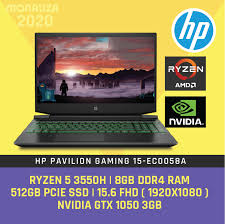 Dengan memliki laptop ini kamu pastinya akan dimanjakan ketika bermain game karena memang laptop ini dirancang untuk gamer sejati. Hp Laptop Pavilion Gaming 15 Ec0058ax Shadow Black Acid Green Monaliza