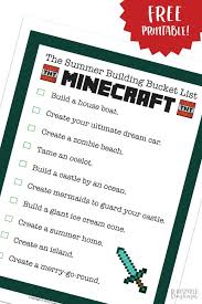 · fill two chests with . Free Printable Minecraft Building Ideas To Fill The Rest Of Summer Break