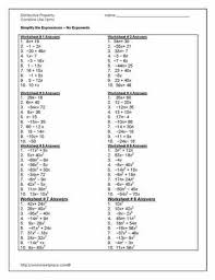 Answers To All Simplify The Expressions Worksheets Pre Algebra Worksheets Algebra Worksheets Worksheets