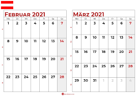 März 2021 druckbaren kalender : Kalender Februar Marz 2021 Osterreich Kalender Kalender Zum Ausdrucken Februar