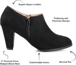 Amazon.com: Journee Collection Botines de tacón con cremallera interior  para mujer Sanzi Comfort