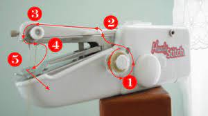 How to use handheld sewing machine/ portable and cordless handy stitch/ handheld sewing machine demo/ sewing machine/ make sewing fun fast and easy/ mini sew. Diagram How To Thread Handy Stitch Hand Held Sewing Machine Sewing Machine Basics Sewing Machine Projects Sewing Machine