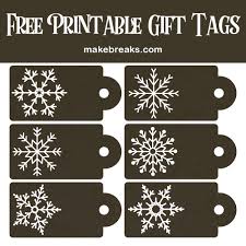 Decorate your party favor bags, buckets, or boxes with these adorable snowflake party favor tags. Chocolate Brown Snowflake Free Printable Gift Tags Make Breaks
