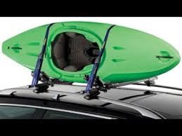 Lay the straps over the roof rack. Thule Hullaport 834 Hull A Port J Style Kayak Racks And Carriers With Tie Down Straps Youtube