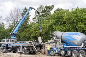 Pumping here is a big buisness. Concrete Pump Truck Team Elmer S