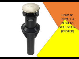 Install A Push Seal Drain Pfister