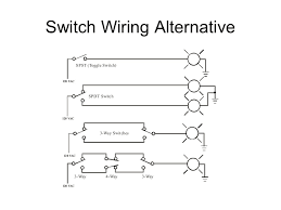 According to the convention, position of the lever downwards to indicate off conditions or switch contacts is disconnected. Switch Wiring Alternative