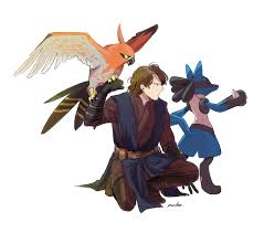 Anakin Skywalker Mit Pokemon Star Wars Anakin Star Wars Art Pokemon Star Wars