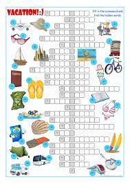 Looks like you need some help with puzzle page crossword game. Vacation Crossword Puzzle English Esl Worksheets For Distance Learning And Physical Classrooms