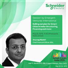 Mr Anurag Mantri Cfo Seil Was A Panelist On Day 3 Of The Smart Cities India 2015 Event He Discussed Ideas And Provided Smart City How To Plan Save Energy
