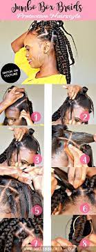 There are different sizes of box braids, and you can style them either with or without extensions. Jumbo Box Braids Tutorial East Diy To Save Your Money Box Braids Tutorial Jumbo Box Braids African Braids Hairstyles