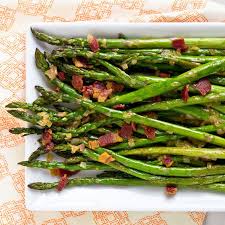 Roasted Asparagus With Bacon Vinaigrette Recipe Vinaigrette Recipes Recipes Veggie Dishes