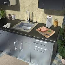 Lowe's carries a variety of colors and configurations to complement your interior. Sunstone Premium Sink 22 25 In L X 20 5 In W Stainless Steel 4 2 Hole Stainless Steel Commercial Residential Bar Sink Lowes Com In 2021 Bar Sink Outdoor Kitchen Plans Sink