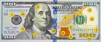 The dynamics of the exchange rate change for a week, for a month, for a year on the chart and in the tables. Us Dollar Security Features