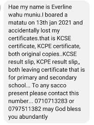 Short courses that are tailor made to meet the interest of the trainee. Lost And Found Kenya Original Posts Facebook