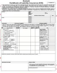 Certificate Of Liability Insurance Coi How To Request Sample Insurance Template Liability Insurance Insurance