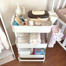 ikea 赤ちゃんのお世話に便利なワゴン raskog を買ってみた 産後レポ追加 かぞくのーと 赤ちゃん 収納 ベビー用品 収納 ikea 赤ちゃん