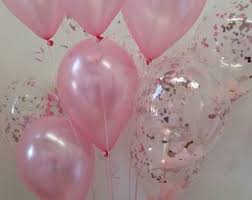 Baby Shower Or 1st Birthday Pretty In Pink Confetti And Pearl Balloons Confetti Balloons Pink Balloons Pink Confetti