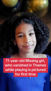 11-year-old Missing girl, who vanished in Thames while playing is pictured  for first time