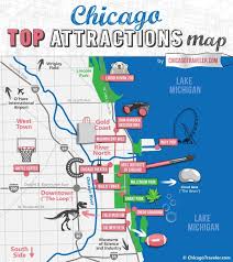 Image From Http Images Chicagotraveler Com Sites Default Files Map Chicago Top Attractions Png Chicago Tourist Chicago Tourist Map Chicago Vacation