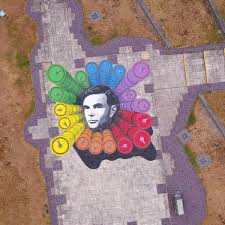 View alan fleming's profile on saatchi art. Gchq Unveils Huge Alan Turing Artwork With Hidden Messages As New 50 Note Enters Circulation Gloucestershire Live