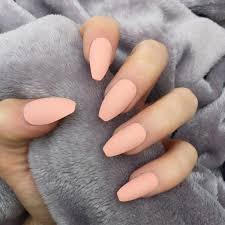 Acrylic nails are especially for people who feel like their nails never grow. Peach Matte Coffin Doobys Nails Peach Nails Acrylic Nail Designs Gel Nails