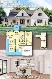 Plan 62863dj Modern Farmhouse Plan With Wraparound Porch And Vaulted Interior Modern Farmhouse Plans Small Farmhouse Plans House Plans Farmhouse