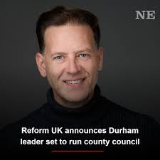 Newly elected Reform councillor Andrew Husband has been selected to lead  the party in County Durham