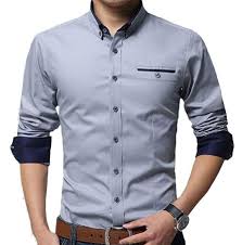 Chest Pocket Design Button Down Slim Fit Dress Shirt Mens Shirt Dress Casual Shirts For Men Business Casual Shirts