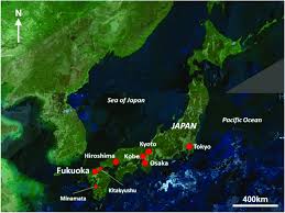 Eastern asia, island chain between the north pacific ocean and the sea of japan, east of the definition: Location Of Fukuoka City Within Japan Showing Major Cities And Download Scientific Diagram