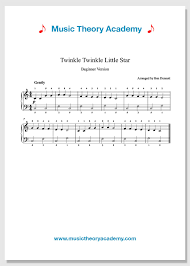 Her poem, the star, was first. Twinkle Twinkle Little Star Music Theory Academy Easy Piano Music