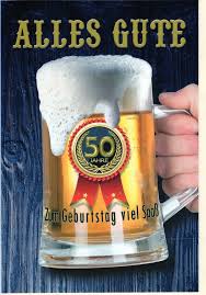 Alles gute zum geburtstag bier. Alles Gute 50 Jahre Bierglas B6 Umschlag Asm Geschenkartikel Schreibwaren