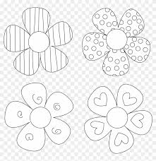 Continue to 5 of 14 below. Paper Flower Cut Out Templates Jpg Freeuse Download Print Flower To Colour Clipart 1997677 Pikpng