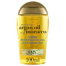 Ogx renewing+ argan oil of morocco weightless reviving dry oil is a precious formula that helps to rapidly infuse your hair with a sheer veil of shine, giving a mu. Ogx Hair Oil Renewing Argan Penetrating Oil 100ml