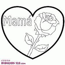 Corazon Con Rosa Para Mama