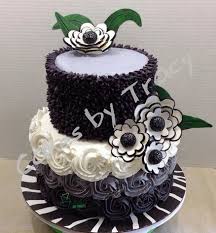 Black And White Ombre Cake Black And White Anniversary Cake 2013 Cake Anniversary Cake White Chocolate Buttercream