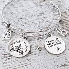 Quinceanera registry & monetary gifts. Buy Quinceanera Gifts Girl 15th Birthday Bracelet Mis Quince Anos Never Let Anyone Dull Your Sparkle Online In Lebanon B07wslwr74