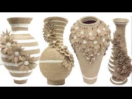 28 Best Collection 5 Jute Flower Vase Home Decorating Ideas Handmade Youtube Jute Flowers Jute Crafts Flower Diy Crafts