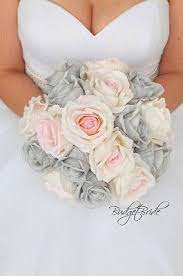 Pastels are always good choices for summer or spring weddings. Blush Pink And Grey Wedding Flower Brides Bouquet Wedding Bouquets Pink Blush And Grey Wedding Pink Grey Wedding