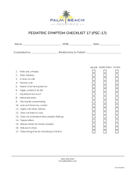Image result for Pediatric Symptom Checklist