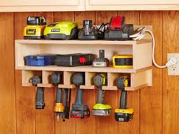 Cordless Tool Station Woodworking Plan From Wood Magazine Diy Garage Storage Woodworking Plan Shop Cabinets