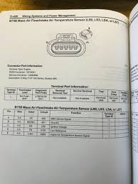 The wires at my maf connector were frayed on my 1.8t. Maf Wiring Schematic Camaro5 Chevy Camaro Forum Camaro Zl1 Ss And V6 Forums Camaro5 Com